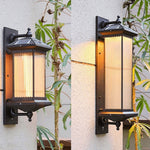 Solar Retro Outdoor Waterproof Led Automatic Light Sense Gate Lamp Wall Lights