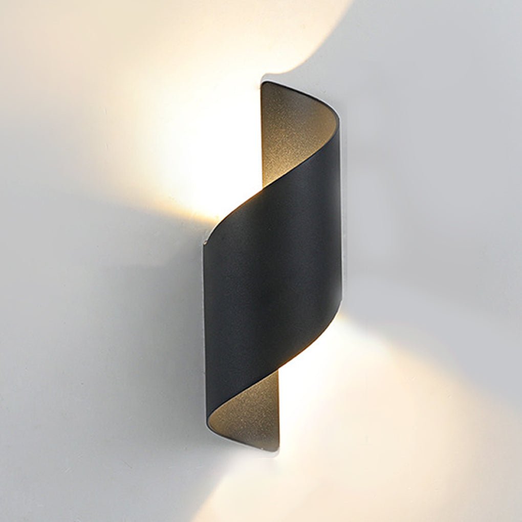 Unique Spiral Design Led Waterproof Two Way Luminous Wall Light For Aisle Balcony