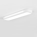 19 In W 1 Light Long Oval Led Flush Mount Minimalist Rectangular Ceiling Light