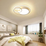 Modern Led Three Circle Ceiling Light Round Flush Mount Lighting Fixture