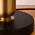 Vintage White Black And Mid Century Modern Brass Table Lamp