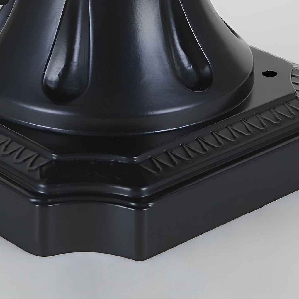 Retro Pattern Solar Fence Post Light Ha083679
