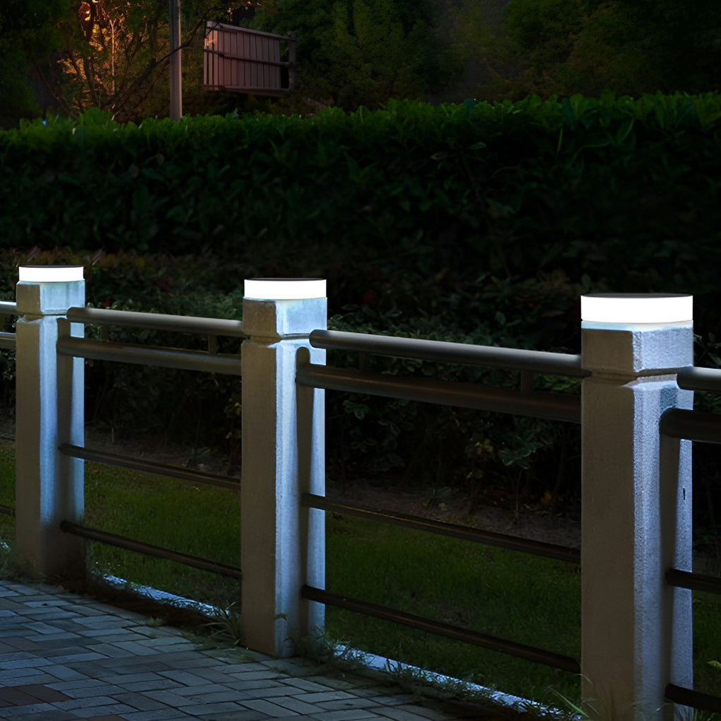 Waterproof Led Outdoor Ground Lawn Deck Recessed Solar Disk Lights Landscape Lighting