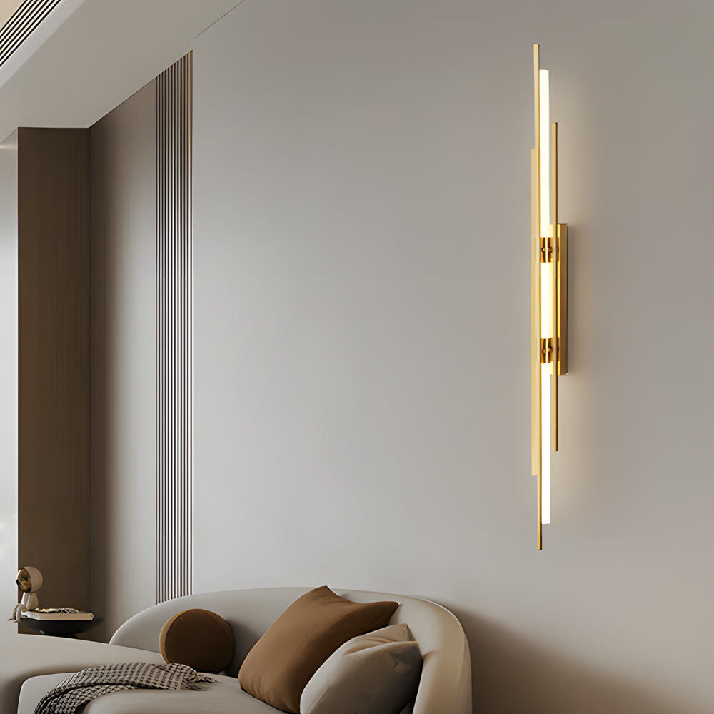 Long Strips Grille Iron Acrylic Simple Modern Led Wall Light Fixture