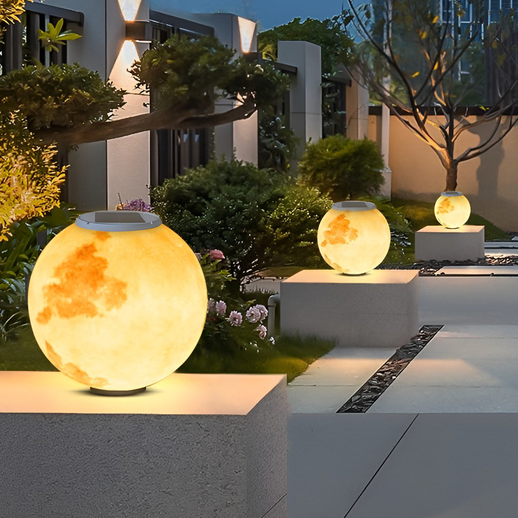 Moon Modern Solar Post Light Li001959