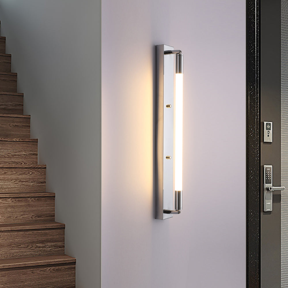19 68 Acrylic Tube 1 Light Led Wall Lights Indoor Black Gold Chrome Base