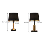 Vintage White Black And Mid Century Modern Brass Table Lamp