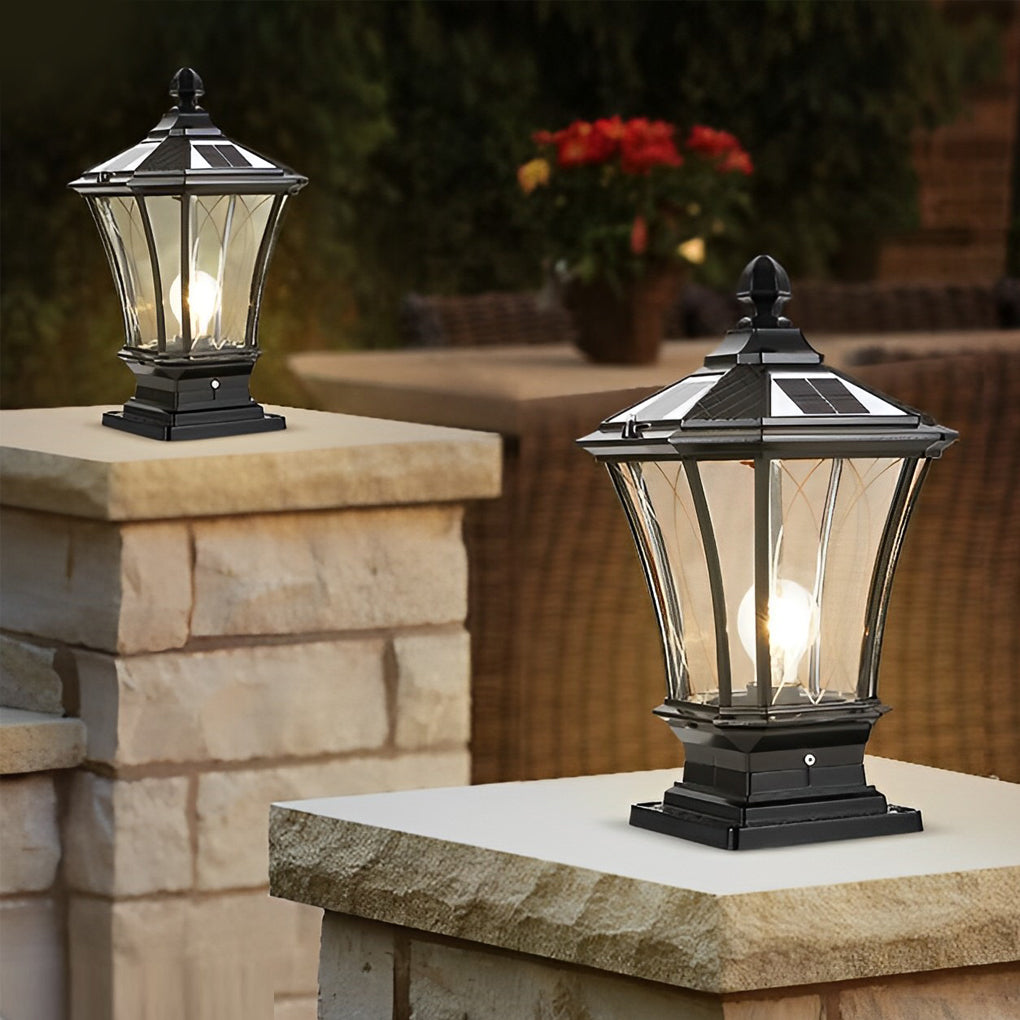 Vintage Retro Solar Fence Light Ha084360