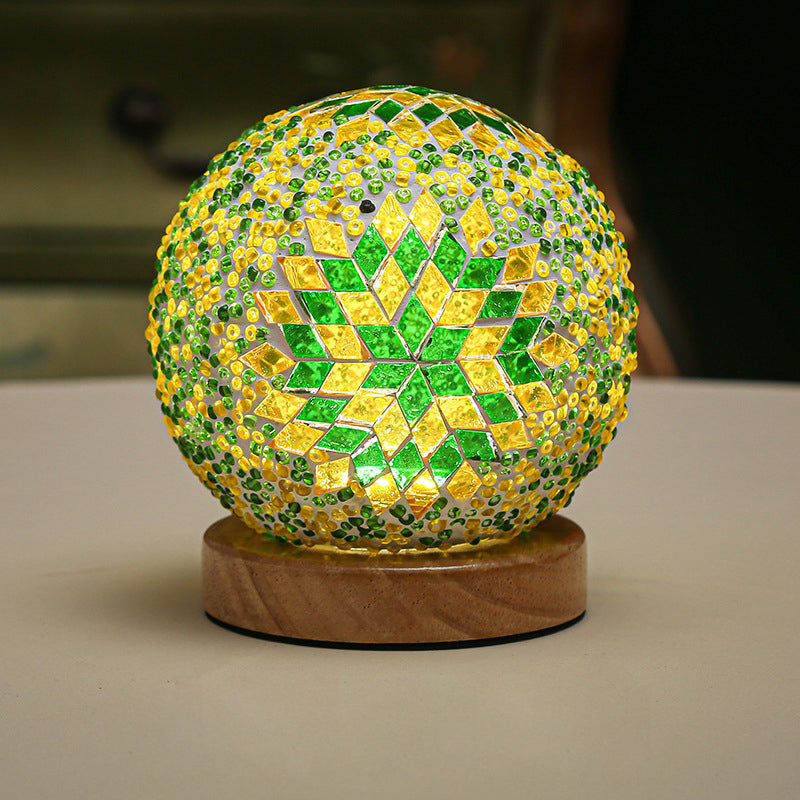 Stained Glass Table Lamp Mosaic Led Lamp