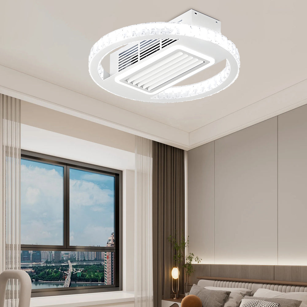 19 7 In Nordic 6 Speeds Bladeless Ceiling Fan With Led Light Remote Control