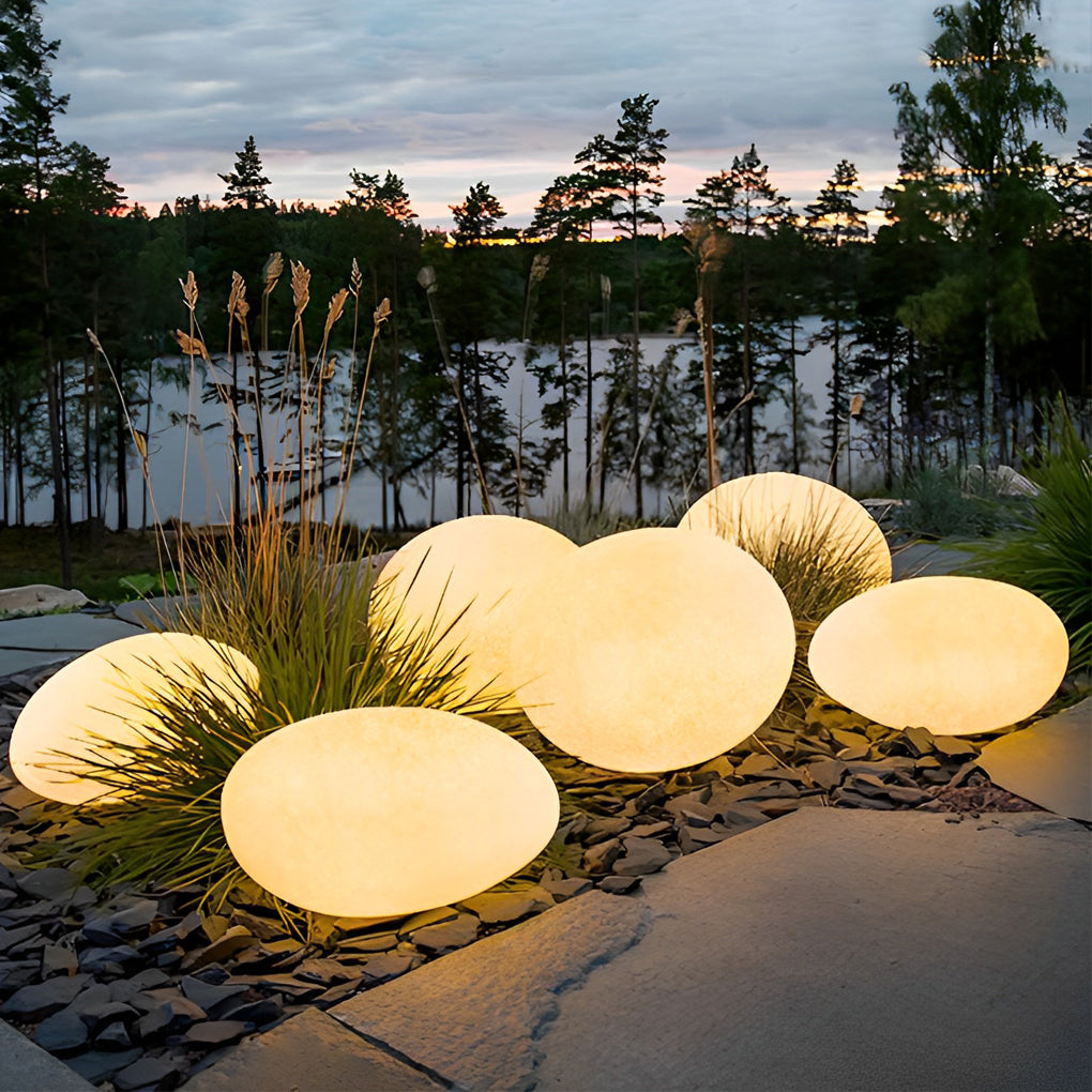 Resin Cobblestone Outdoor Floor Lamp Li002370