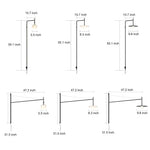 Minimalist Metal Long Pole Arm Tempo Led Wall Sconce