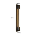 19 68 Acrylic Tube 1 Light Led Wall Lights Indoor Black Gold Chrome Base