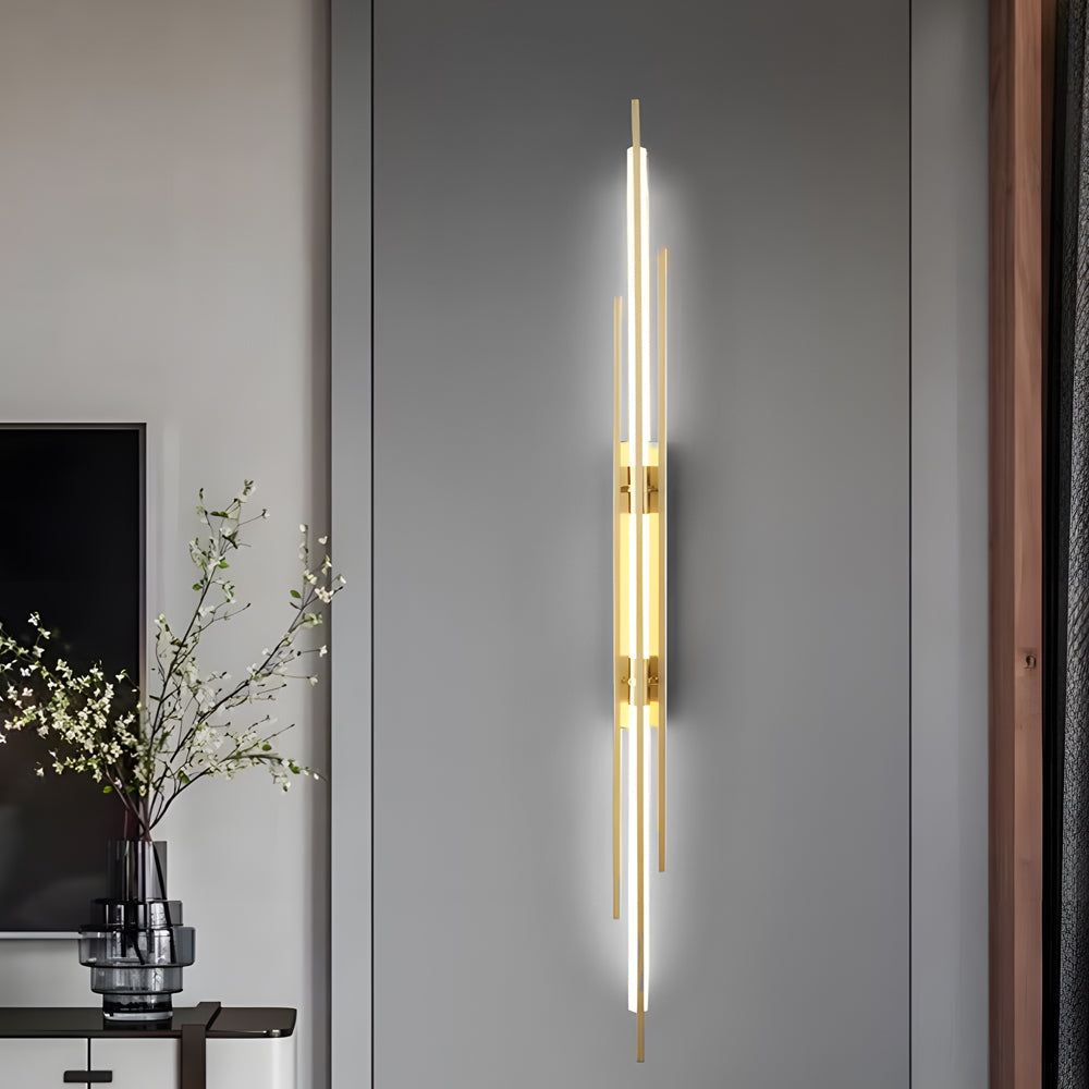 Long Strips Grille Iron Acrylic Simple Modern Led Wall Light Fixture