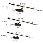 Retractable Led Bathroom Vanity Light Adjustable