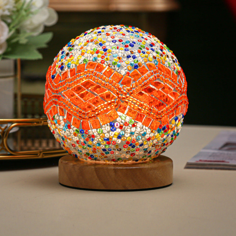 Stained Glass Table Lamp Mosaic Led Lamp