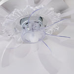 Flower Shaped Three Step Dimming Led Nordic Ceiling Fan Lights