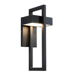 Rectangular Black Outdoor Wall Lamp Ha077342