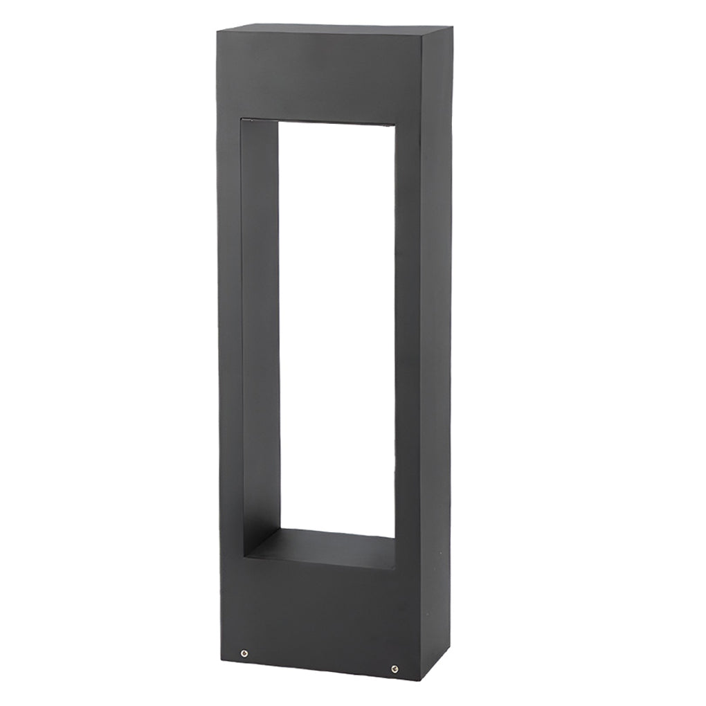 Hollow Square Waterproof Led Black Outdoor Lawn Light
