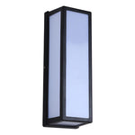 Rectangle Led Waterproof Motion Sensor Black Modern Wall Sconce