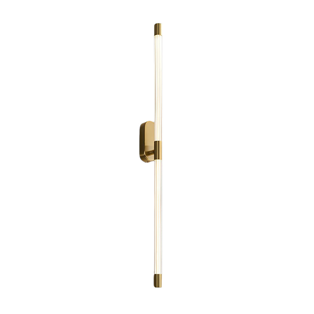 Acrylic Tube Tall Linear Wall Semi Flush Mount Sconce