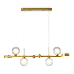 6 8 Light 3Step Dimming Glass Ball Led Long Dining Room Chandelier