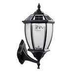 Black Vintage Outdoor Solar Fence Post Lights Li002156