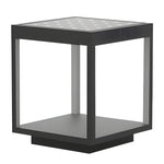 Modern Open Frame Square Led Solar Pier Mounted Outdoor Post Light