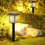 2Pcs Vintage Black Solar Lawn Lights Ha083002
