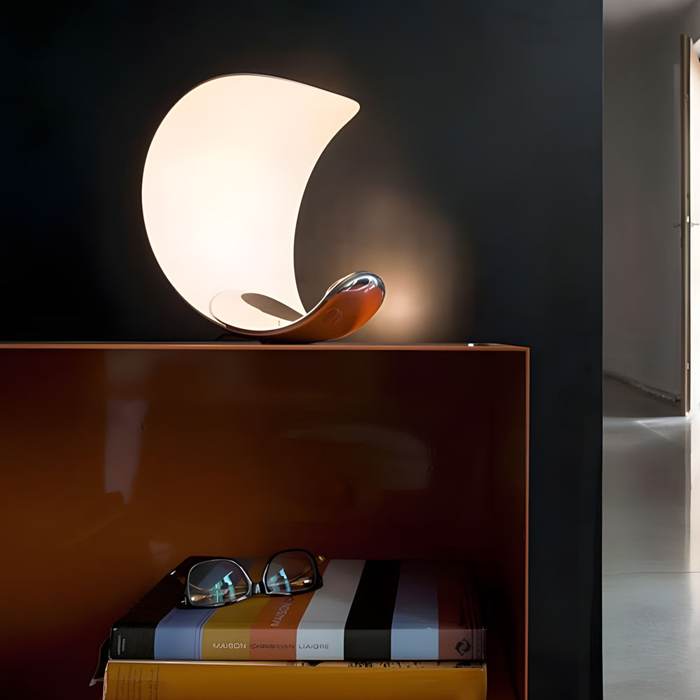 Curl Polished Silver Chrome Led Table Lamp Touch Control