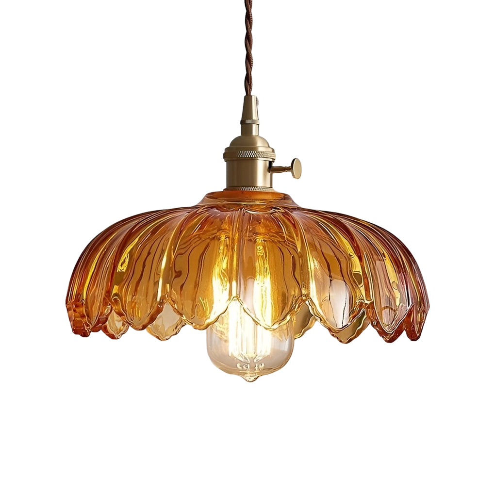 Retro Flower Glass Nordic Kitchen Pendant Lighting Li001973