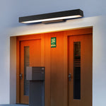 Outdoor Motion Sensor Black Rectangle Wall Light