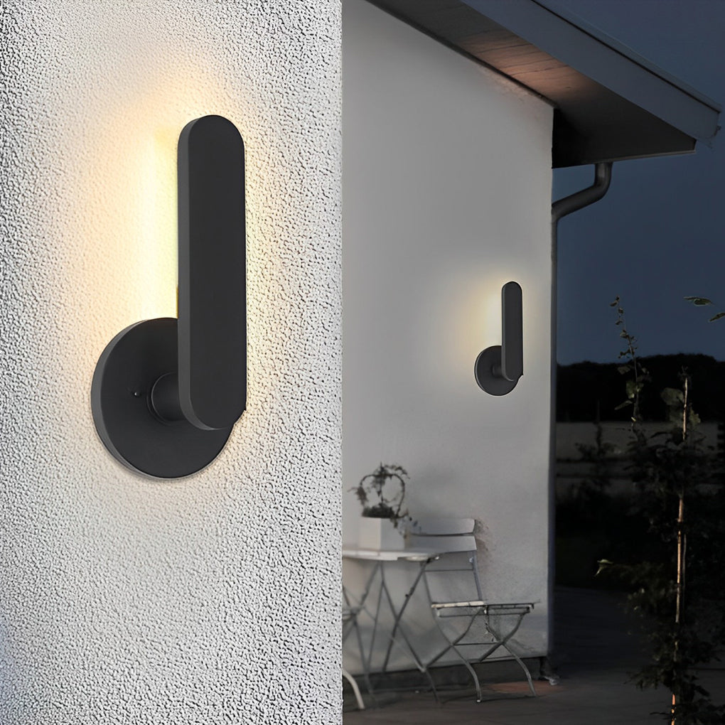 12 In High Matte Black Aluminum Armed Led Outdoor Wall Light