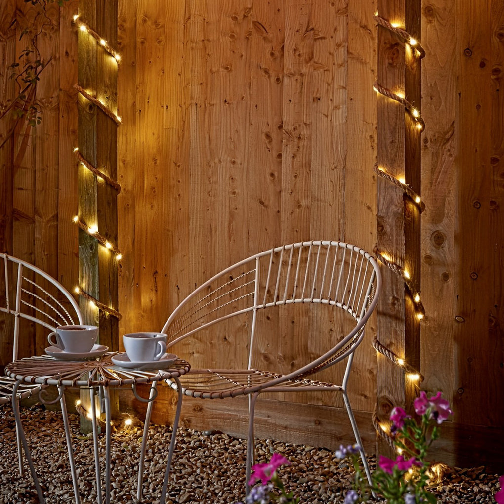 Hemp Rope Solar Led String Lights Ha098790