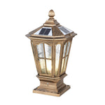 Retro Pavilion Shape Solar Powered Fence Post Light Ha080207