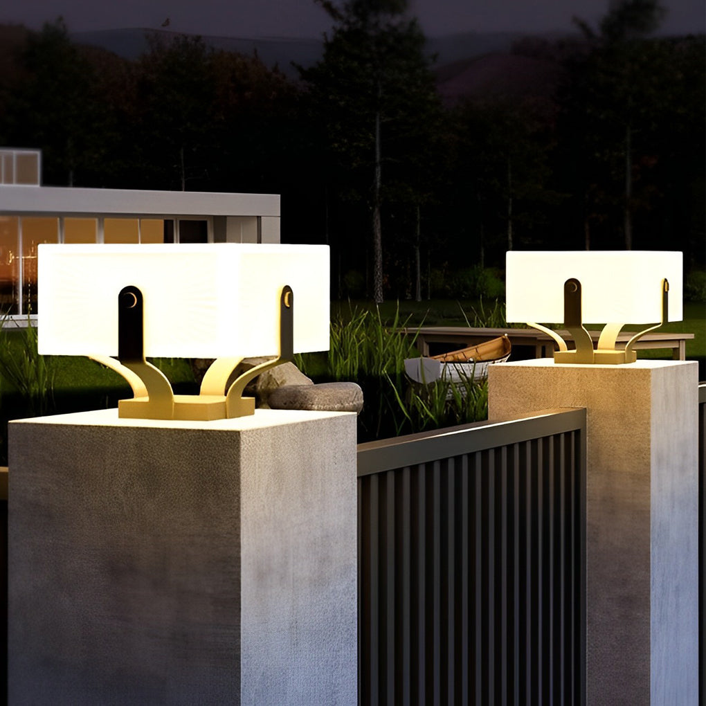 Square Ip65 Waterproof Solar Fence Lights Ha091118