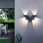 V Shaped Waterproof Led Black Modern Outdoor Wall Lamp