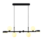 6 8 Light 3Step Dimming Glass Ball Led Long Dining Room Chandelier