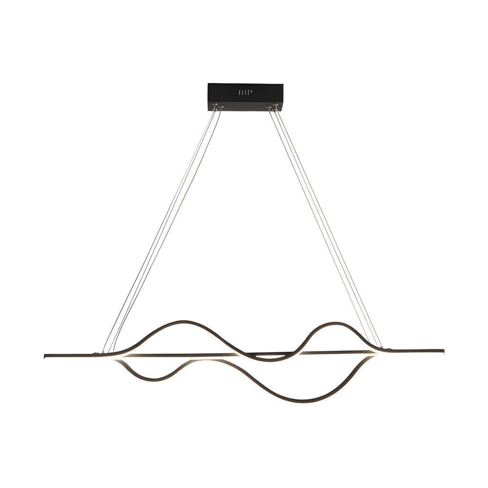 40 Sleek Wave Modern Pendant Light With Dimmable Led