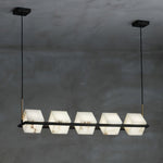 Alabaster Square Box Chandelier with 4/5/6/8/9 heads