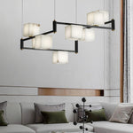 Alabaster Square Box Chandelier with 4/5/6/8/9 heads