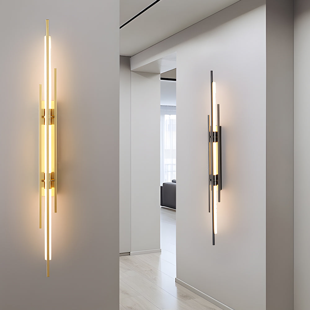 Long Strips Grille Iron Acrylic Simple Modern Led Wall Light Fixture
