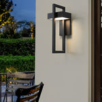 Rectangular Black Outdoor Wall Lamp Ha077342