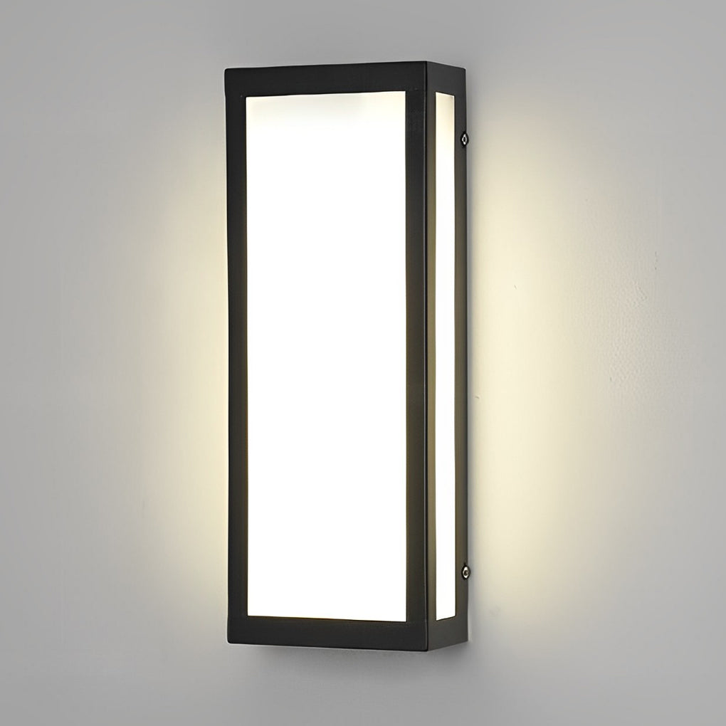 Rectangular Black Modern Outdoor Wall Lamp Li002194