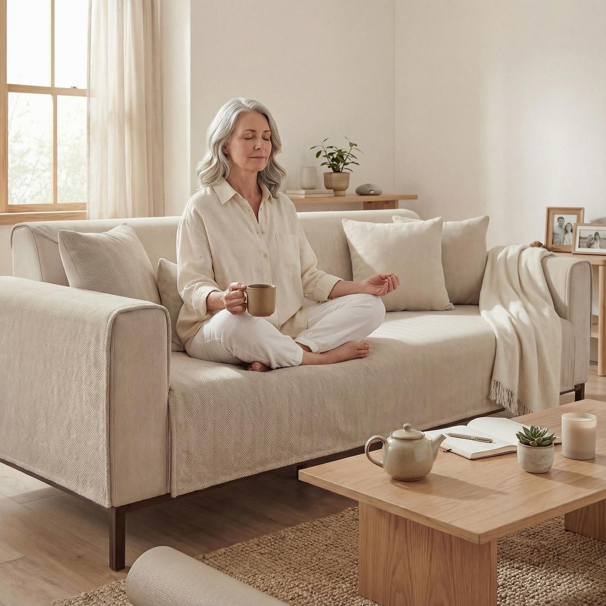 TheCarGoods Premium Chenille Herringbone Sofa & Couch Cover