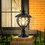 Flower Ball Outdoor Pillar Lamp Ha083712