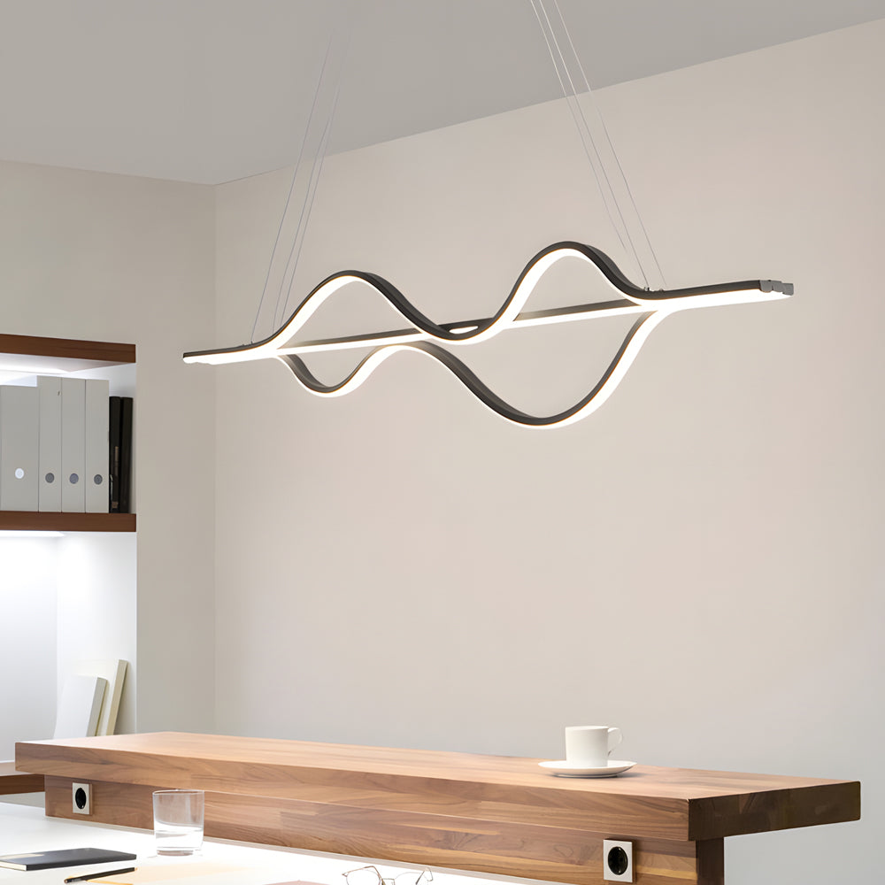 40 Sleek Wave Modern Pendant Light With Dimmable Led