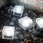 2V Mount Free Ice Cube Lights Colorful Modern Smart Solar Outdoor Step Lighting