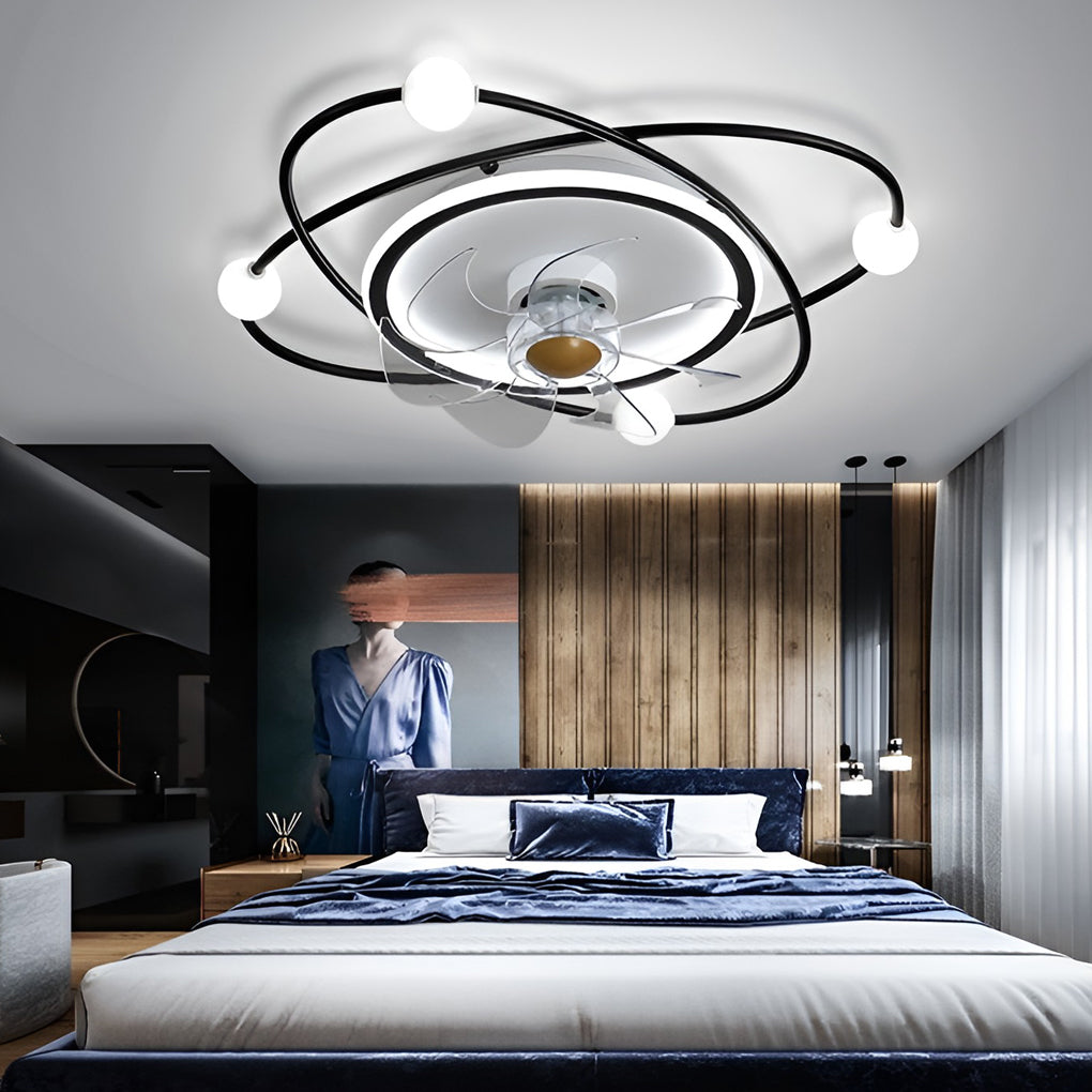 Stepless Dimming Led Nordic Ceiling Fan Light