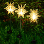 2Pcs Creative Snowflakes Decor Lawn Light Ha080966
